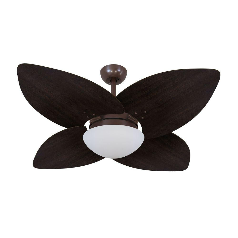 Ventilador De Teto Kovalski Café 4 Pás Tabaco 220V