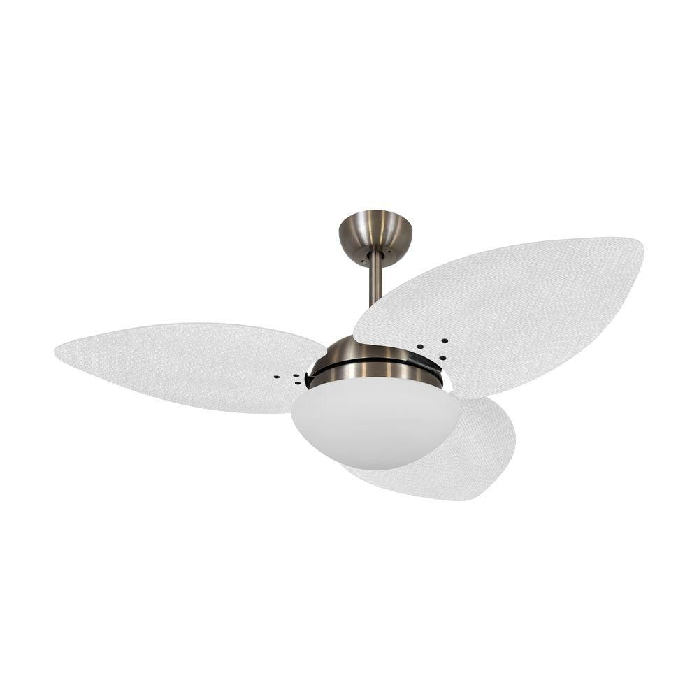 Ventilador De Teto Dormamu Bronze 3 Pás Palmae Branco 127v