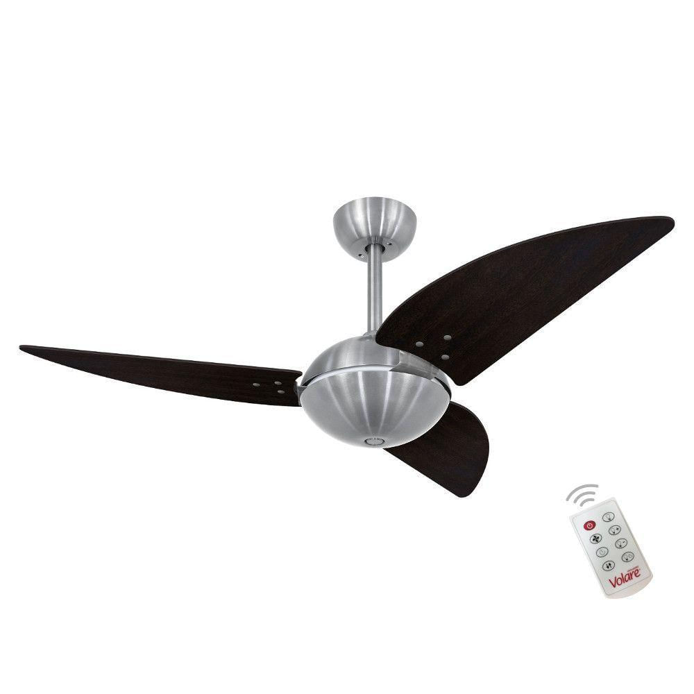 Ventilador Volare Off Class Marrom 220V E Controle Remoto
