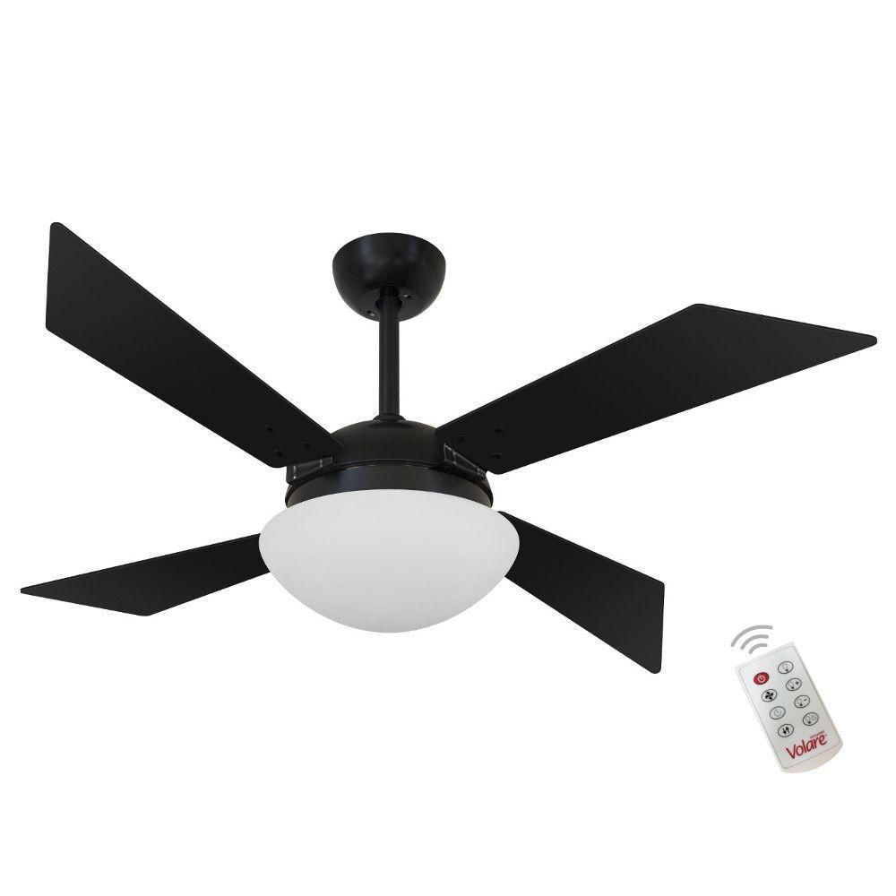 Ventilador Volare Tech Preto 127V E Controle Remoto