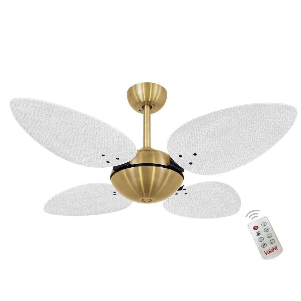 Ventilador Volare Off P Palmae Branco 127V E Controle Remoto