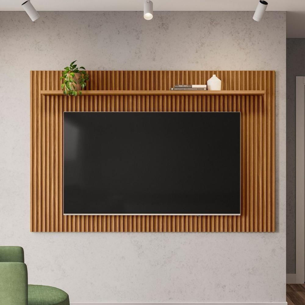 Painel Ripado Para Tvs Até 75 Polegadas Roum Nature Fosco