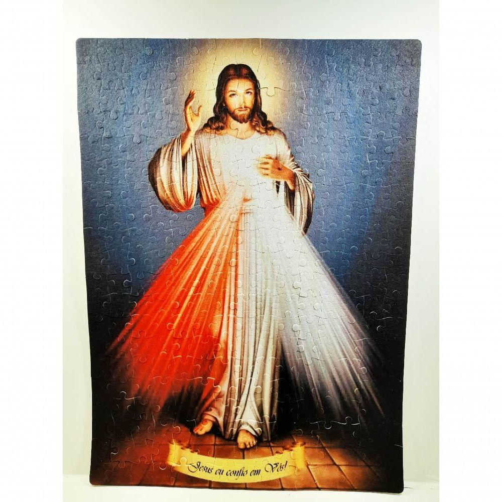 Quebra-cabeça Religioso Jesus Misericordioso Mdf