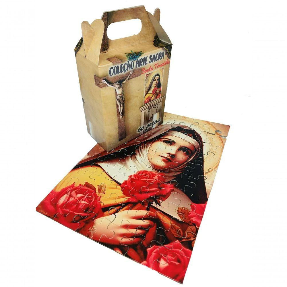 Quebra-cabeça Exclusivo Sta Terezinha 60 Pçs + Terço P-rezar