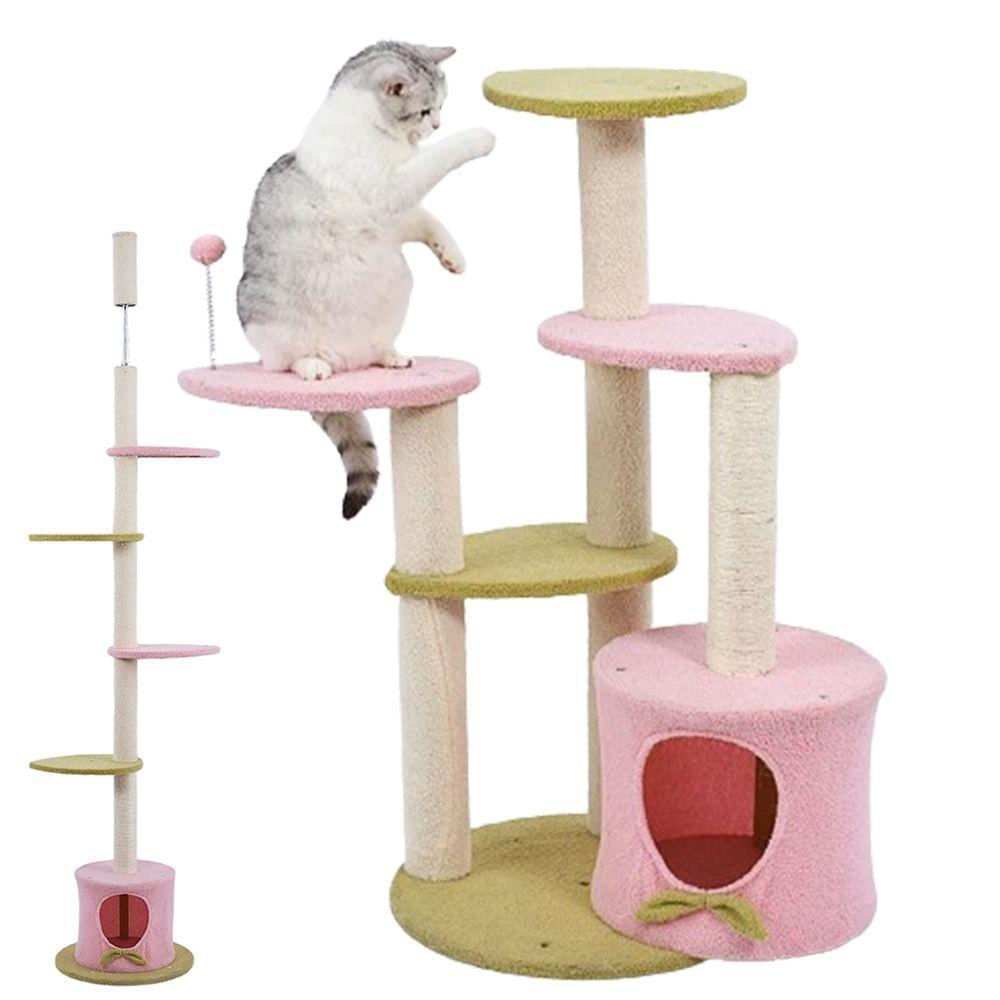 Arranhador Casinha Brinquedo Gato Pet Felino 5 Modos Escalada Sisal Aconchegante Confortavel Petshop Casa Resistente