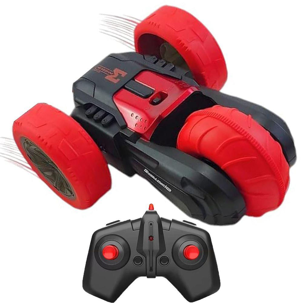 Carrinho Controle Remoto Radial Manobra Flip 360 Luzes Som Brinquedo Super Carro Criança Aventura Divertido
