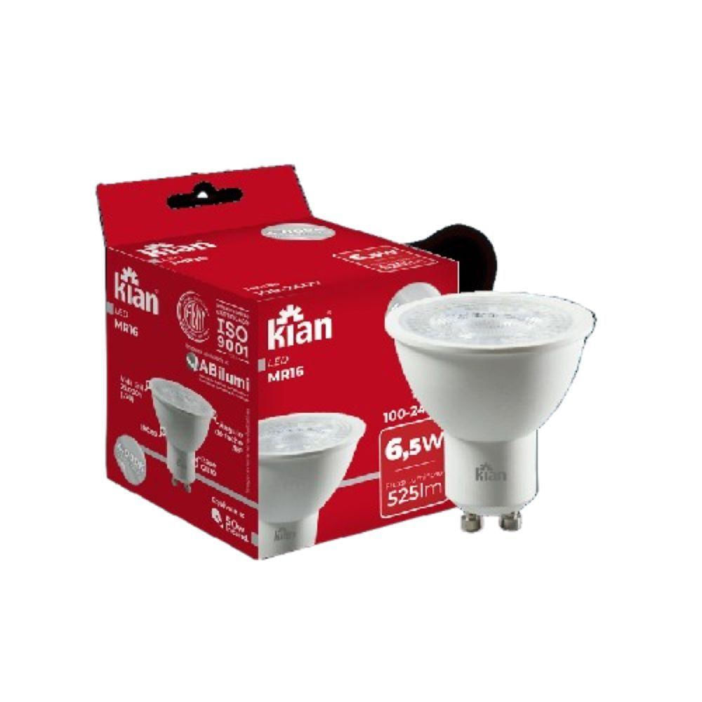 Kit 4 Lâmpadas Led Mr16 6,5w 4000k Branca Neutra Bivolt