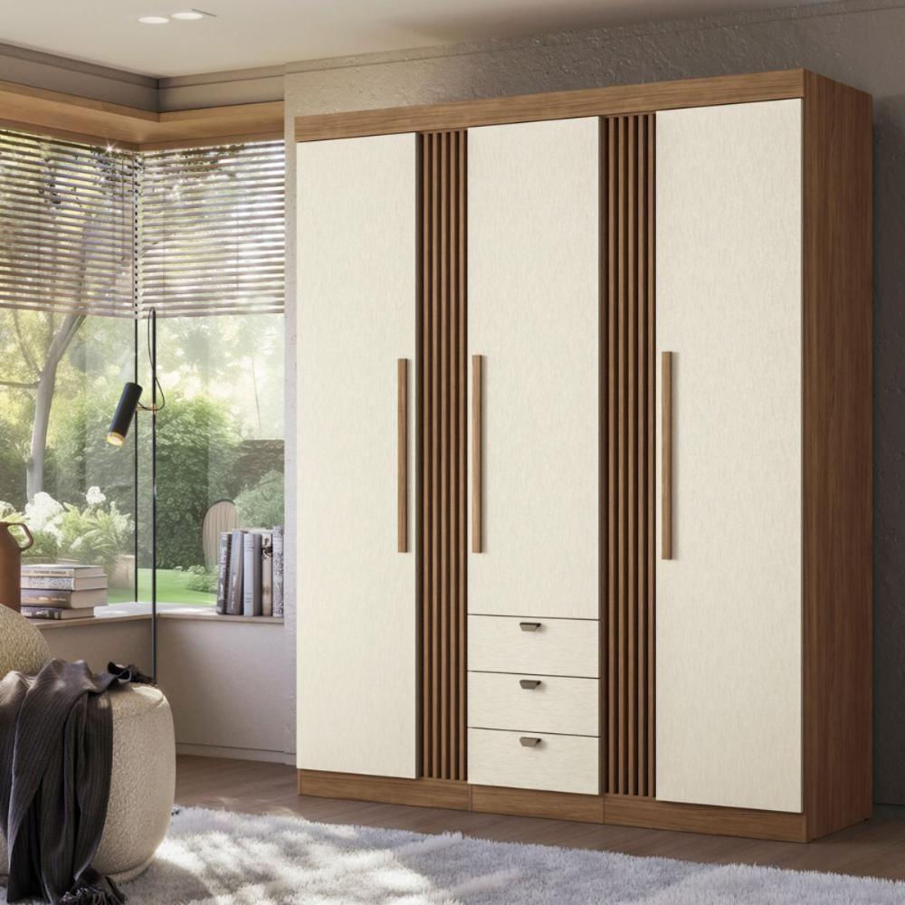 Guarda Roupa 4 Portas Amazonas 4.4 Jatoba Areia