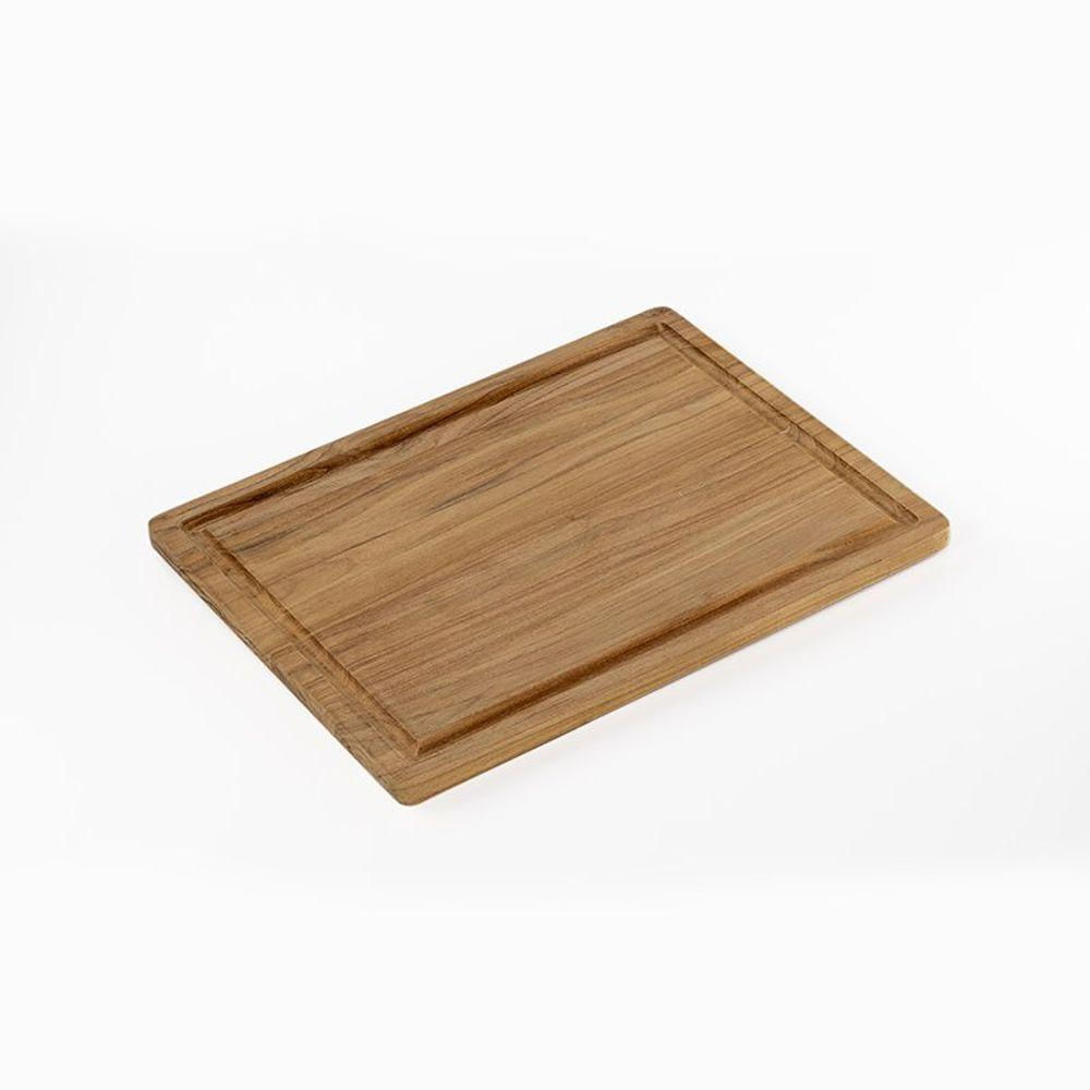 Tábua Madeira Teca Slim Para Corte - Stolf 40x30