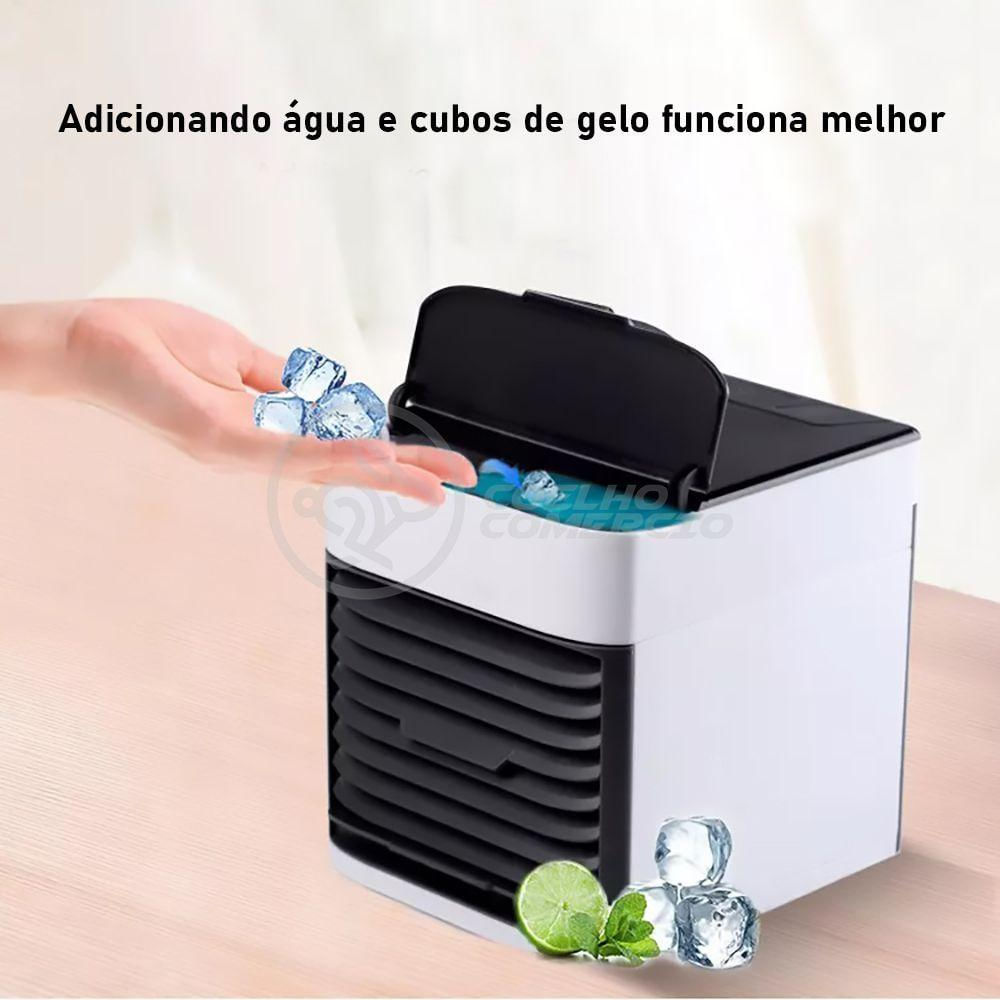 Ar Condicionado Portátil Arctic Air Cooler Umidificador Climatizador Luz Led 7 Cores Rgb