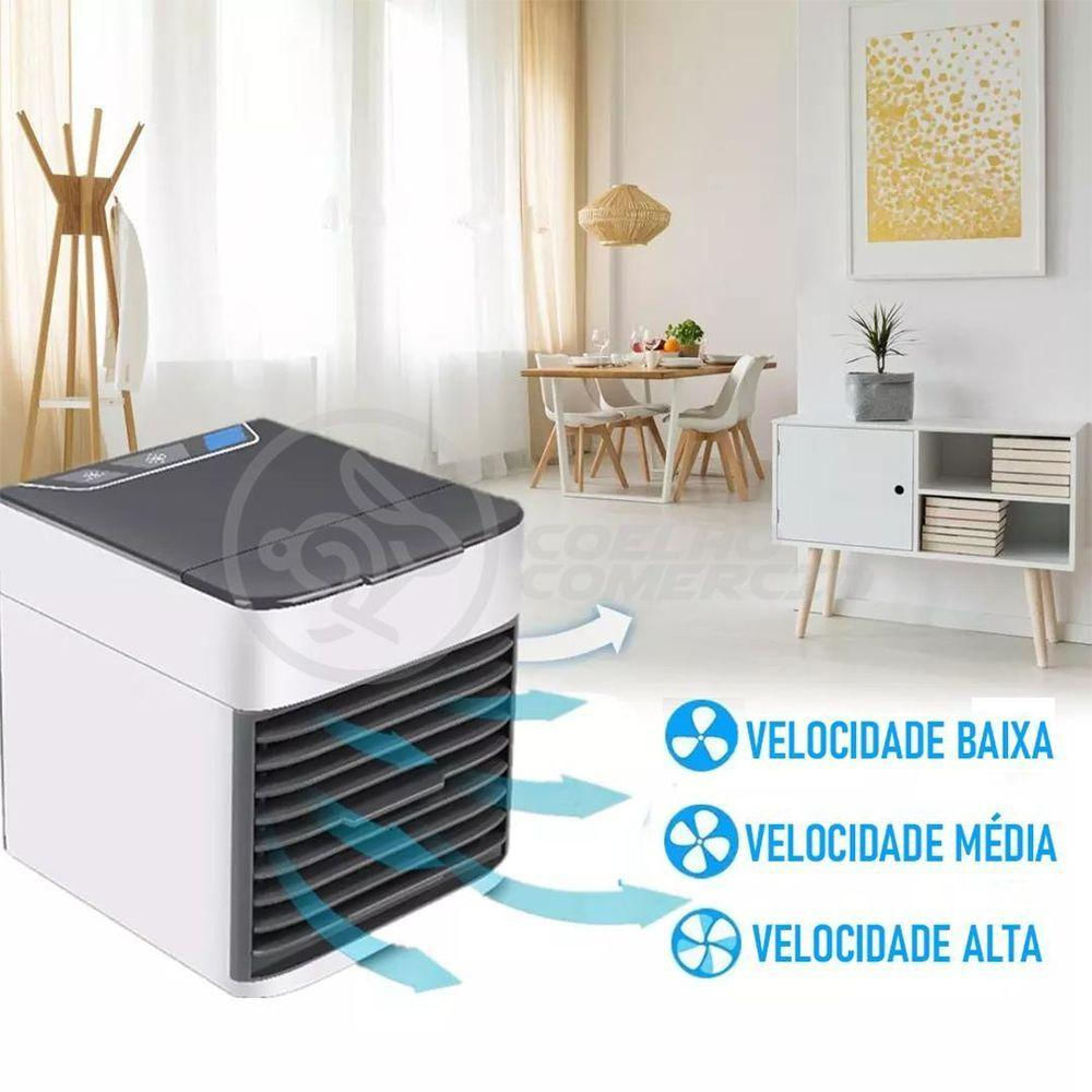 Mini Ar Condicionado Climatizador Humidificador Portátil Arctic Air Cooler 3 Velocidades