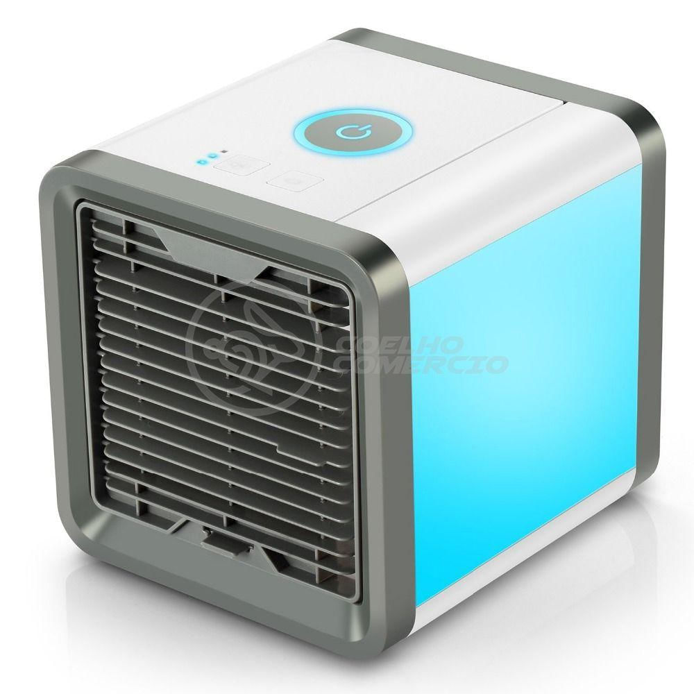 Ar Condicionado Portátil Arctic Air Cooler Umidificador Climatizador Luz Led 7 Cores Rgb