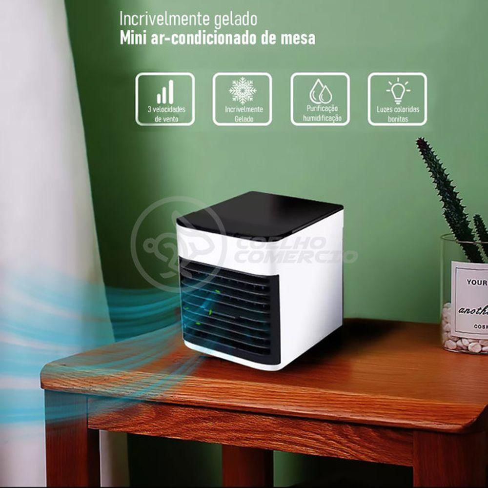Ar Condicionado Portátil Arctic Air Cooler Umidificador Climatizador Luz Led 7 Cores Rgb
