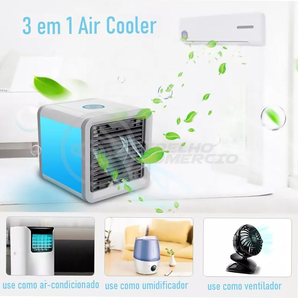 Mini Ar Condicionado Climatizador Humidificador Portátil Arctic Air Cooler 3 Velocidades