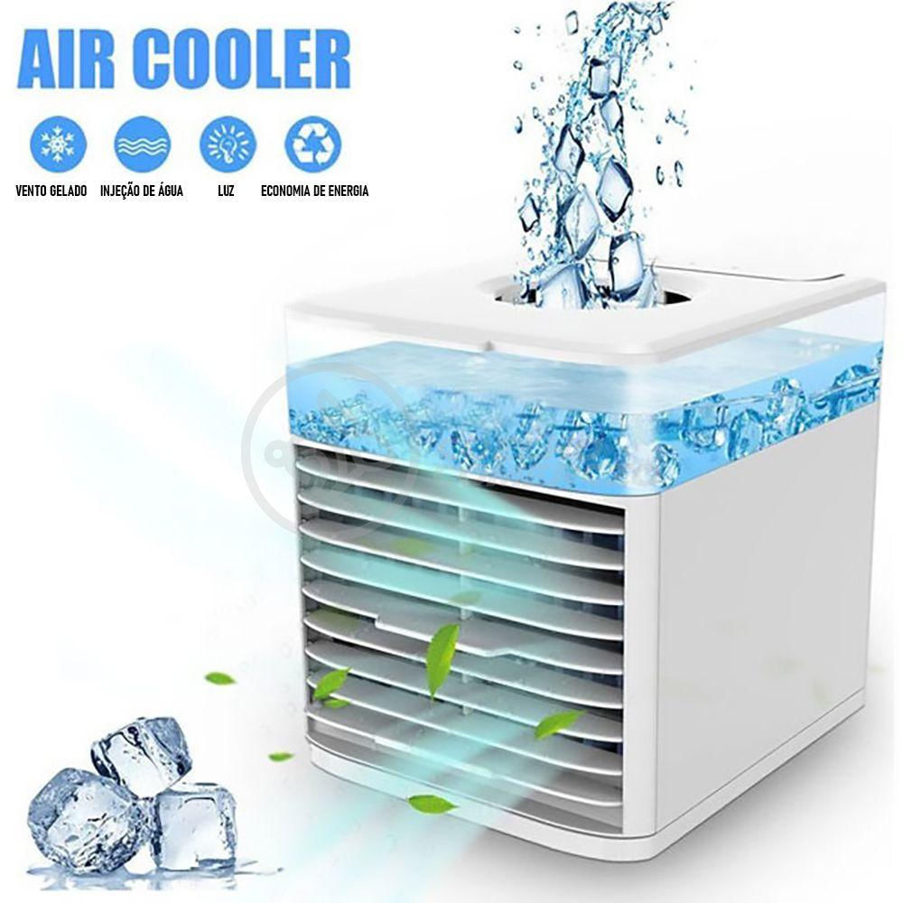 Ar Condicionado Portátil Arctic Air Cooler Umidificador Climatizador Luz Led 7 Cores Rgb