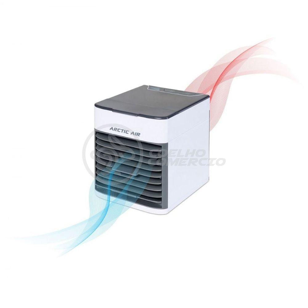 Ar Condicionado Portátil Arctic Air Cooler Umidificador Climatizador Luz Led 7 Cores Rgb