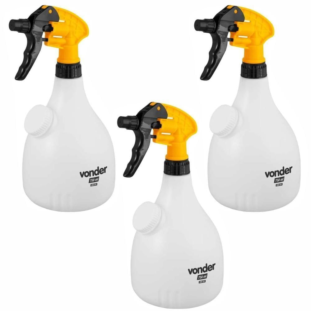 Borrifador Pulverizador Manual Vonder Pu750 750ml 3 Unidades