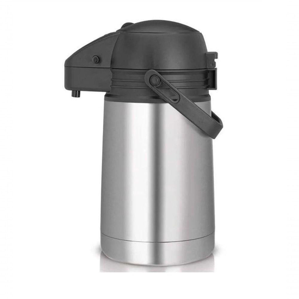 Garrafa Isotérmica 1000ml Em Inox Com Ampola De Vidro E Botão De Acionamento 1027 - Livon