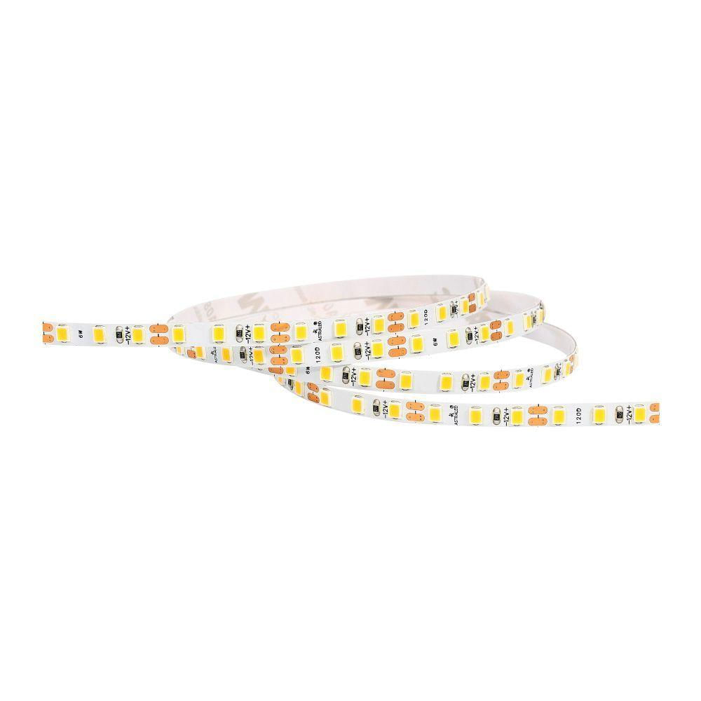 Fita De Led Astraled Com 5 Metros Alto Irc 90 6w 12v 2700k Luz Amarela Ft-5982