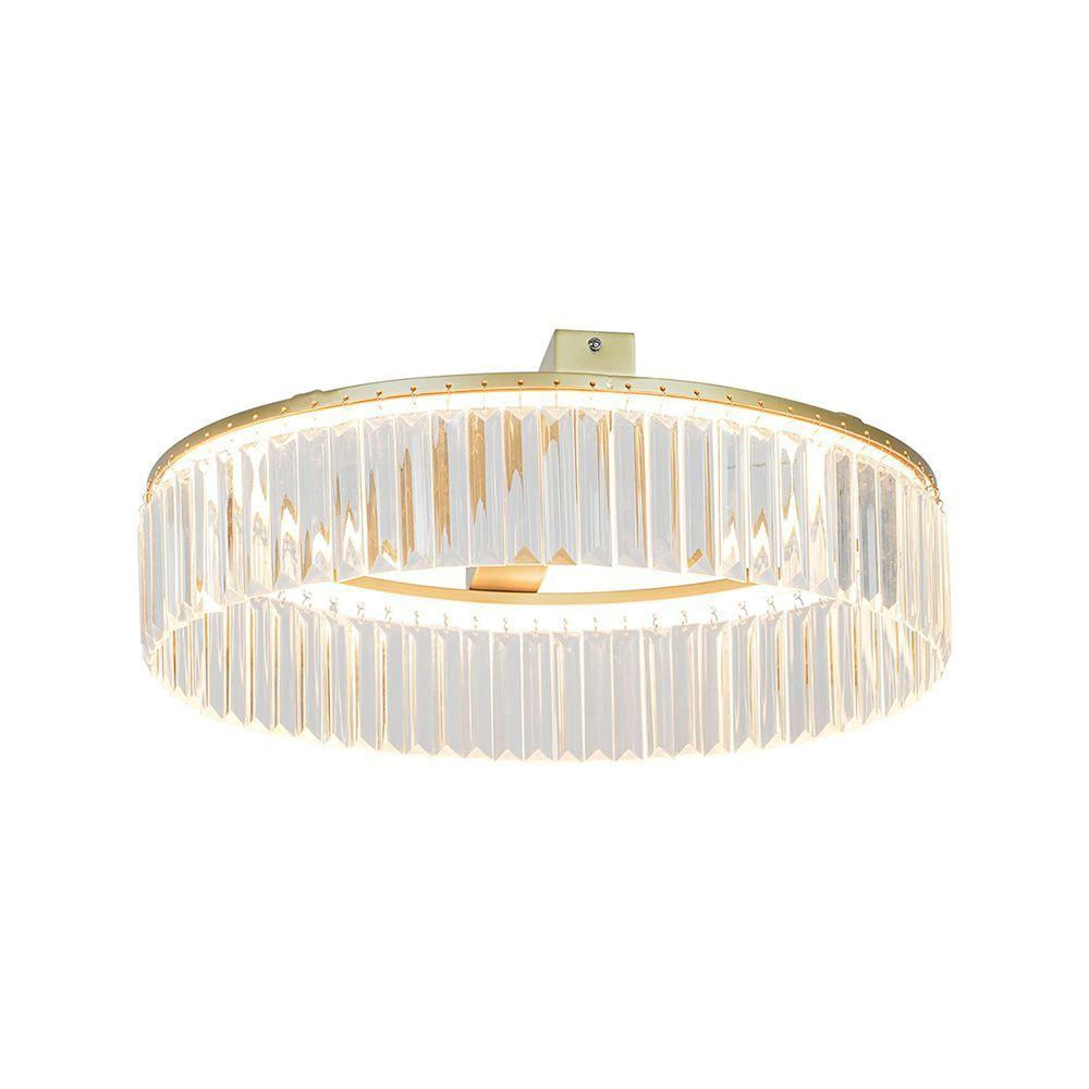 Plafon Taschibra Cassandra Led Bivolt Dourado 2700k Luz Amarela 15051100