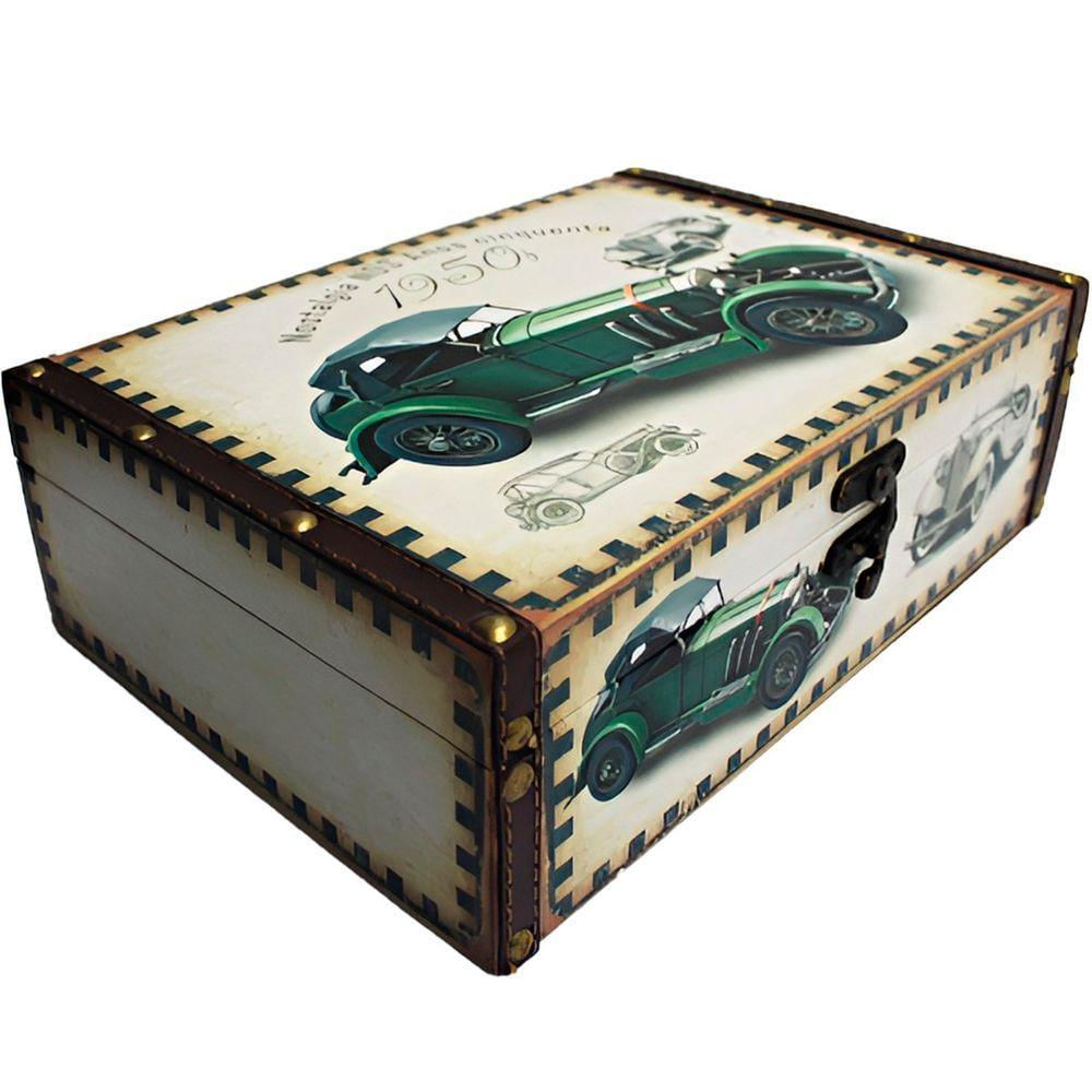 Conjunto Caixa Madeira 3 Peças Retro Decorativo Porta Objetos