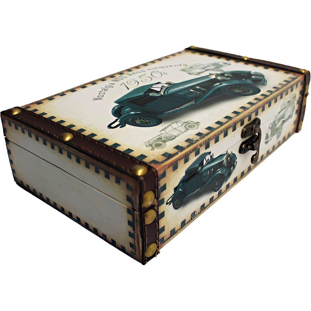 Conjunto Caixa Madeira 3 Peças Retro Decorativo Porta Objetos