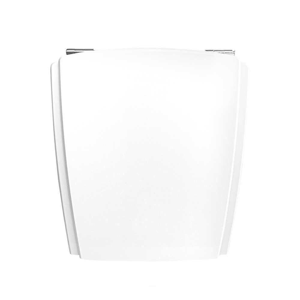 Tampa Vaso Sanitário Madeira Laqueada Nuage Branco Para Bacia Incepa