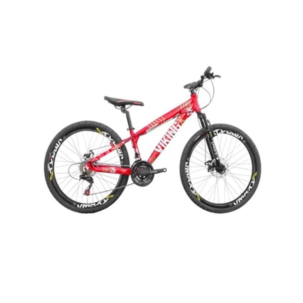 Bicicleta Viking Aro 26 Câmbio Importado 21v Vmaxx Vermelho