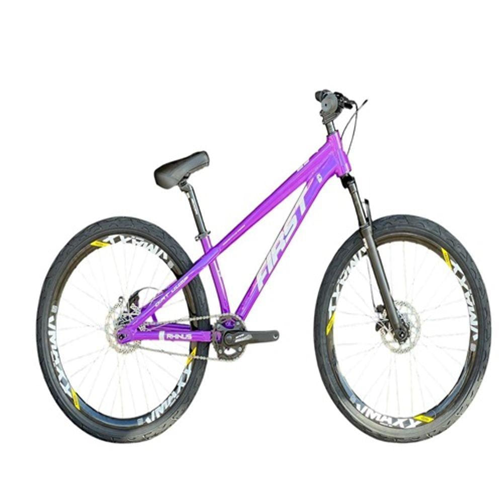 Bicicleta Vikingx Aro 26 First Roxa Freeride Single Freios Hidraulicos