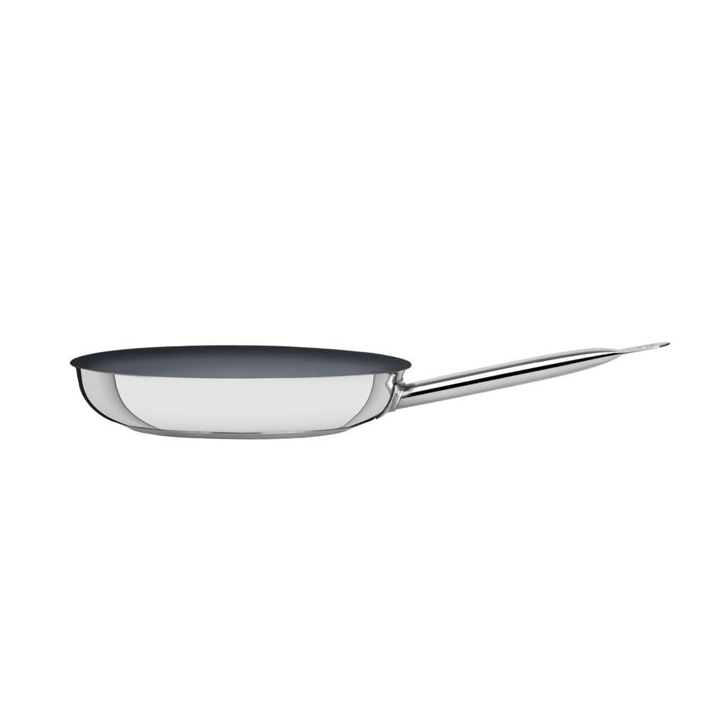 Frigideira Rasa Tramontina Professional Em Aço Inox Com Fundo Triplo E Revestimento Interno Cerâmico Grafite 20 Cm 1,1 L