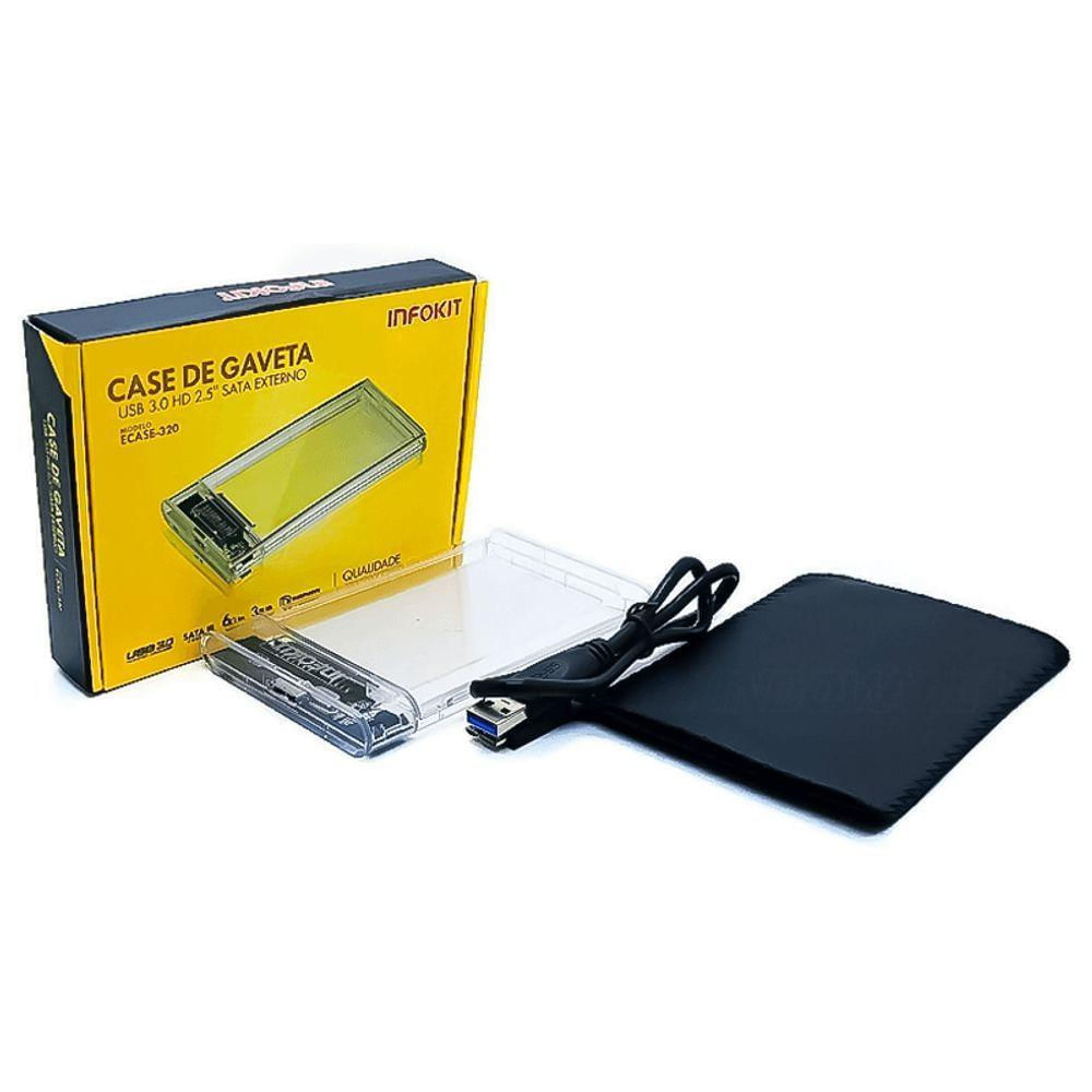 Case Slim Hd Ssd Adaptador Usb 3.0 Sata3 Externo 6gbps Capa