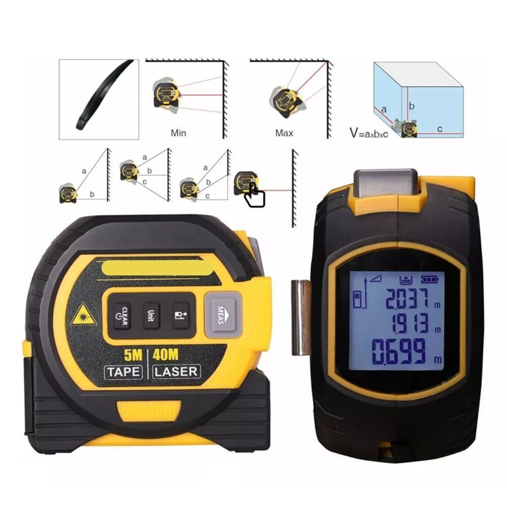 Trena Digital Visor Lcd Multifuncional Medição Laser 40m