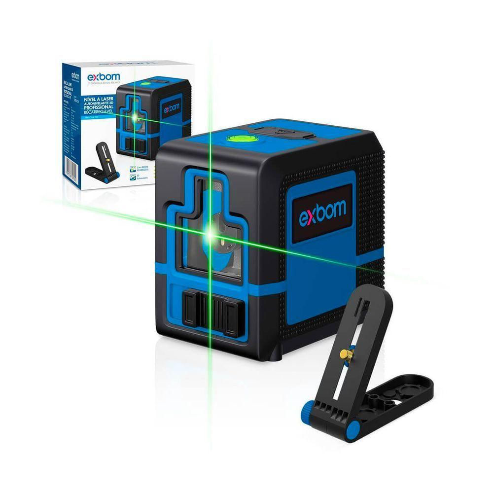 Nível A Laser 3d Profissional 2 Linhas Com Autonivelamento Automático