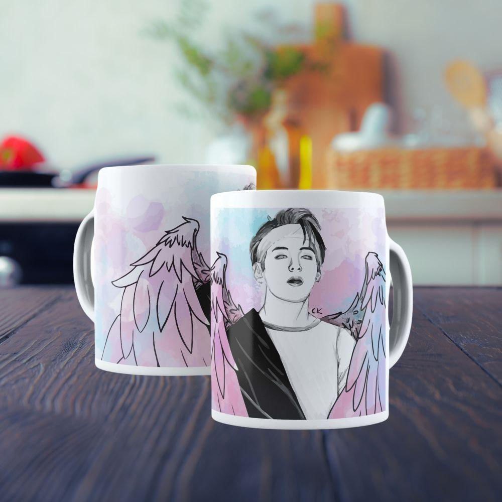 Caneca De Porcelana 325ml Bts Decorada Bts 6
