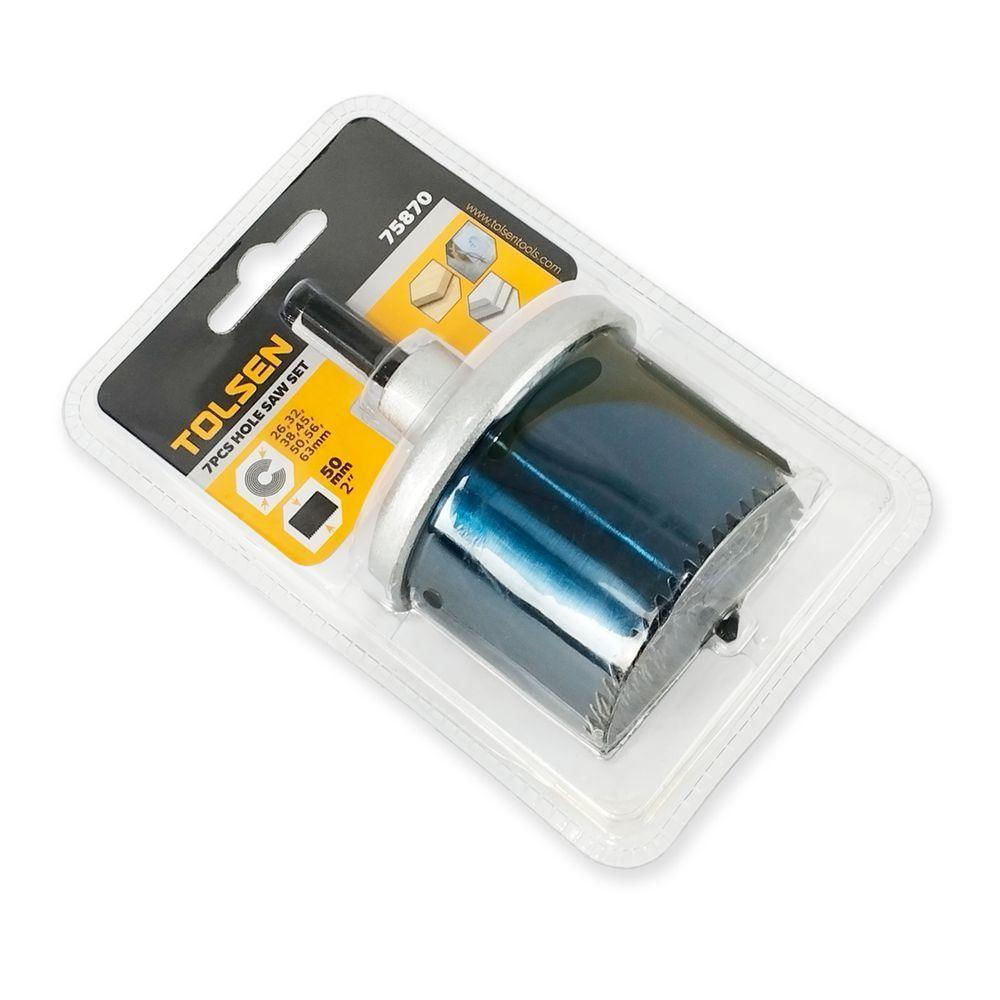 Jogo Kit Serra Copo Madeira 50mm 2\" 7 Peças Único