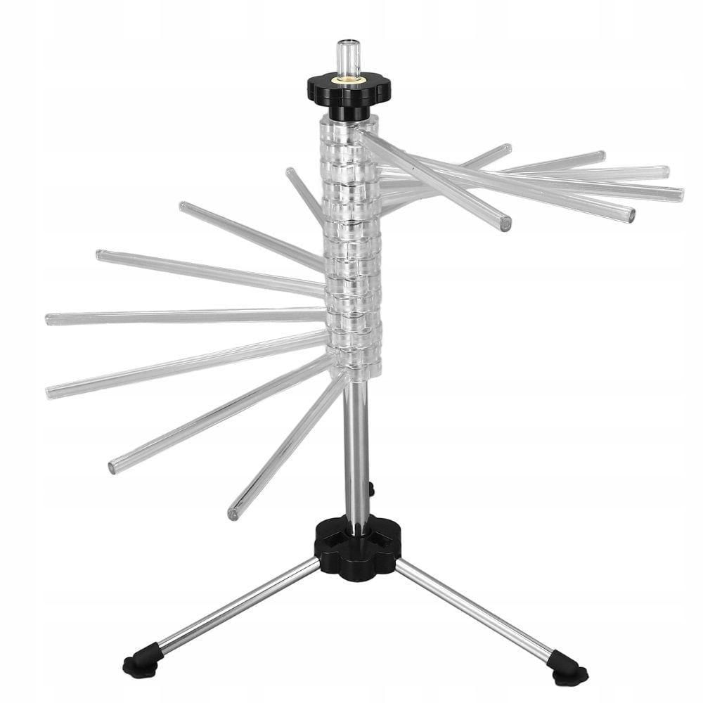 Varal Secador Massas Python Pasta Macarrao 14 Hastes Profissional Escorredor Dobravel Inox Chef Rotativo