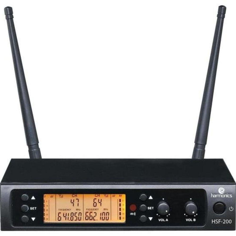 Microfone Sem Fio Harmonics Hsf-200 Duplo
