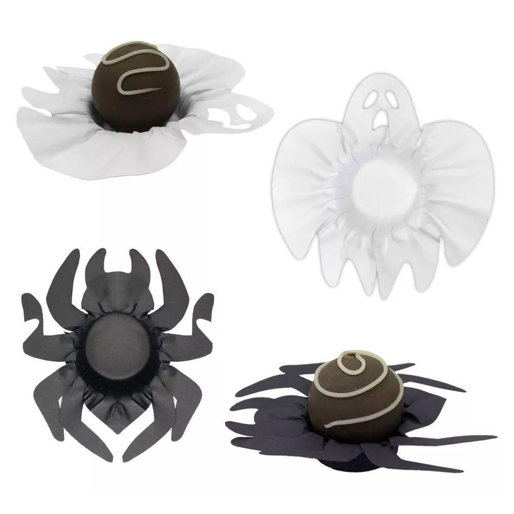 Forminha Para Doces Finos Halloween Fantasma E Aranha 30 Un