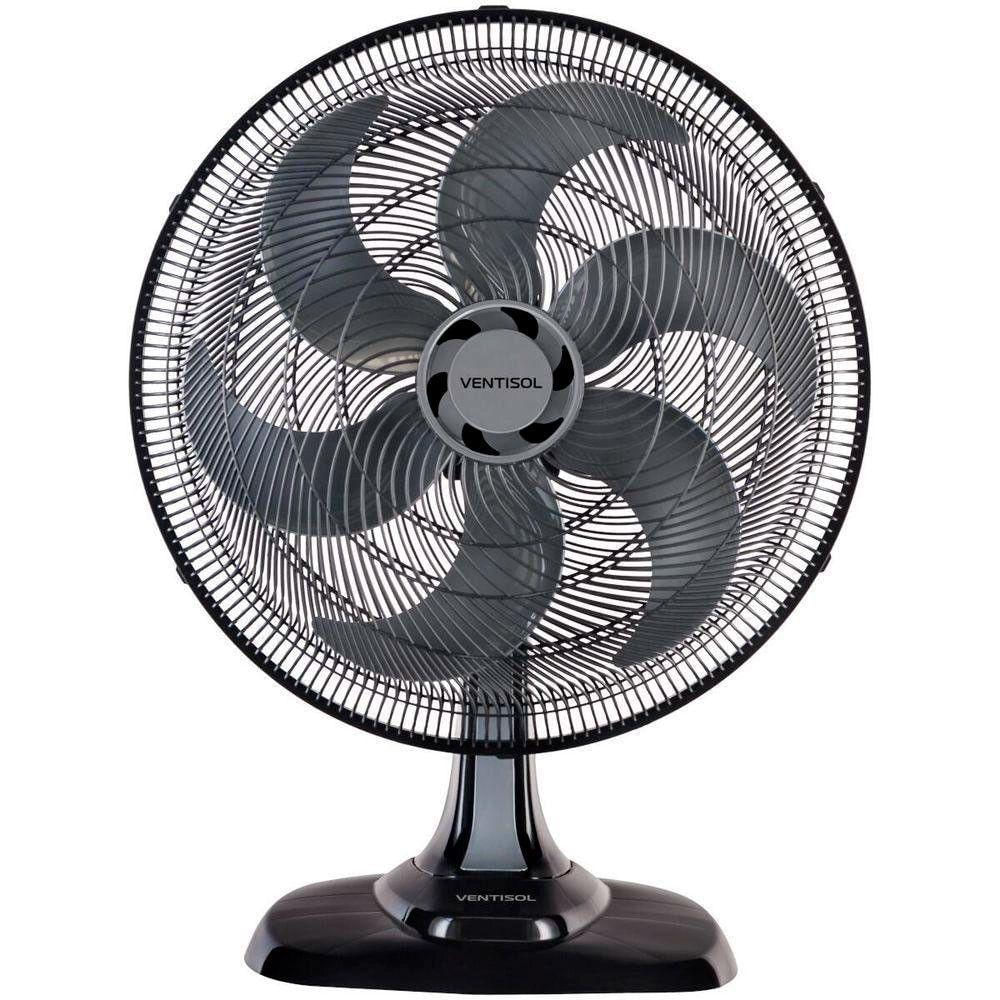 Ventilador Oscilante Mesa 50cm Turbo 6 Pás 220V Ventisol Preto 220V