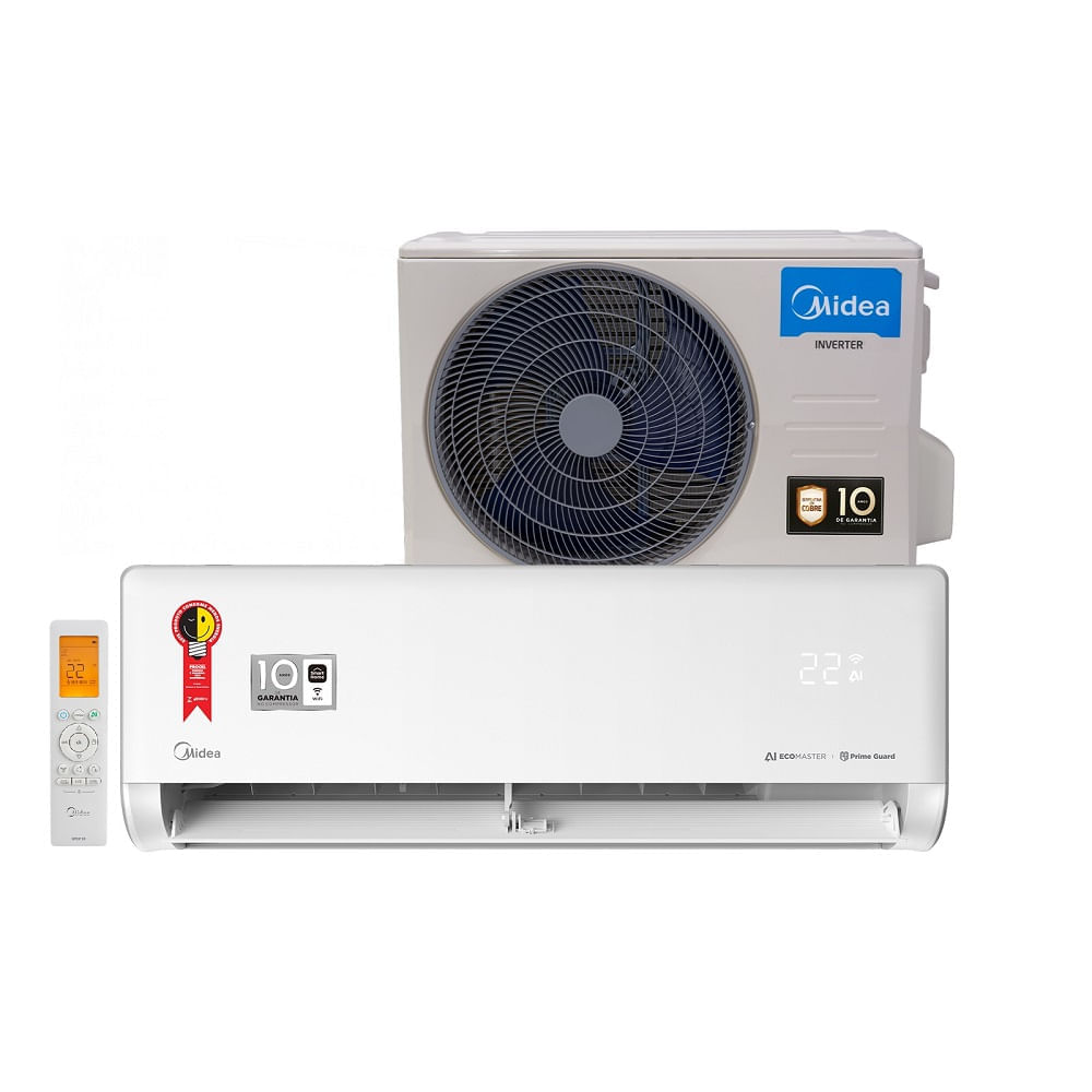 Ar Condicionado Split Hi Wall Inverter Midea AI Ecomaster 9000 BTU/h Frio 42EZVCA09M5 – 220 Volts