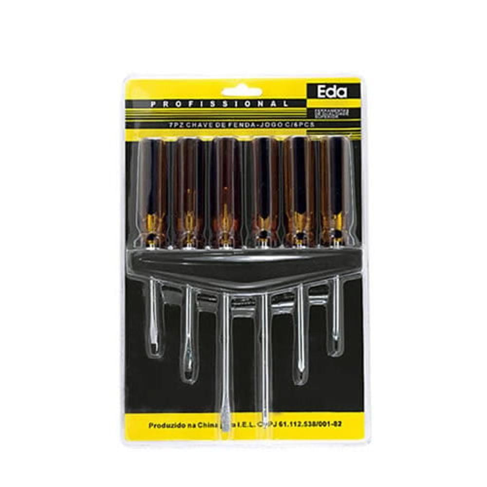 Jogo De Chave Fenda-philips Com 6 Peças 7pz - Eda