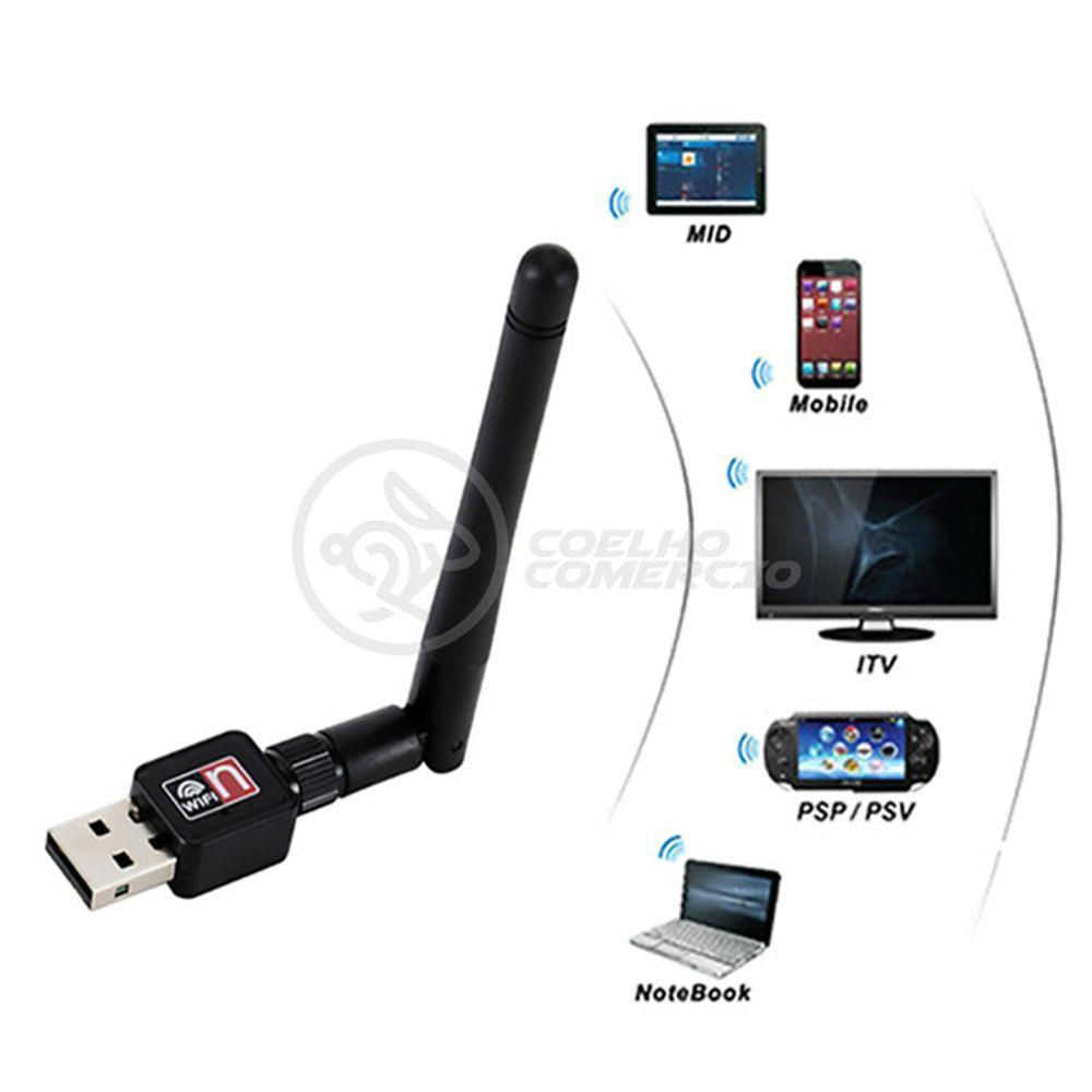 Antena Usb 2.0 Receptor De Wifi Wireless Internet Sem Fio 1200Mbps 802.Inn Pc Notebook 38