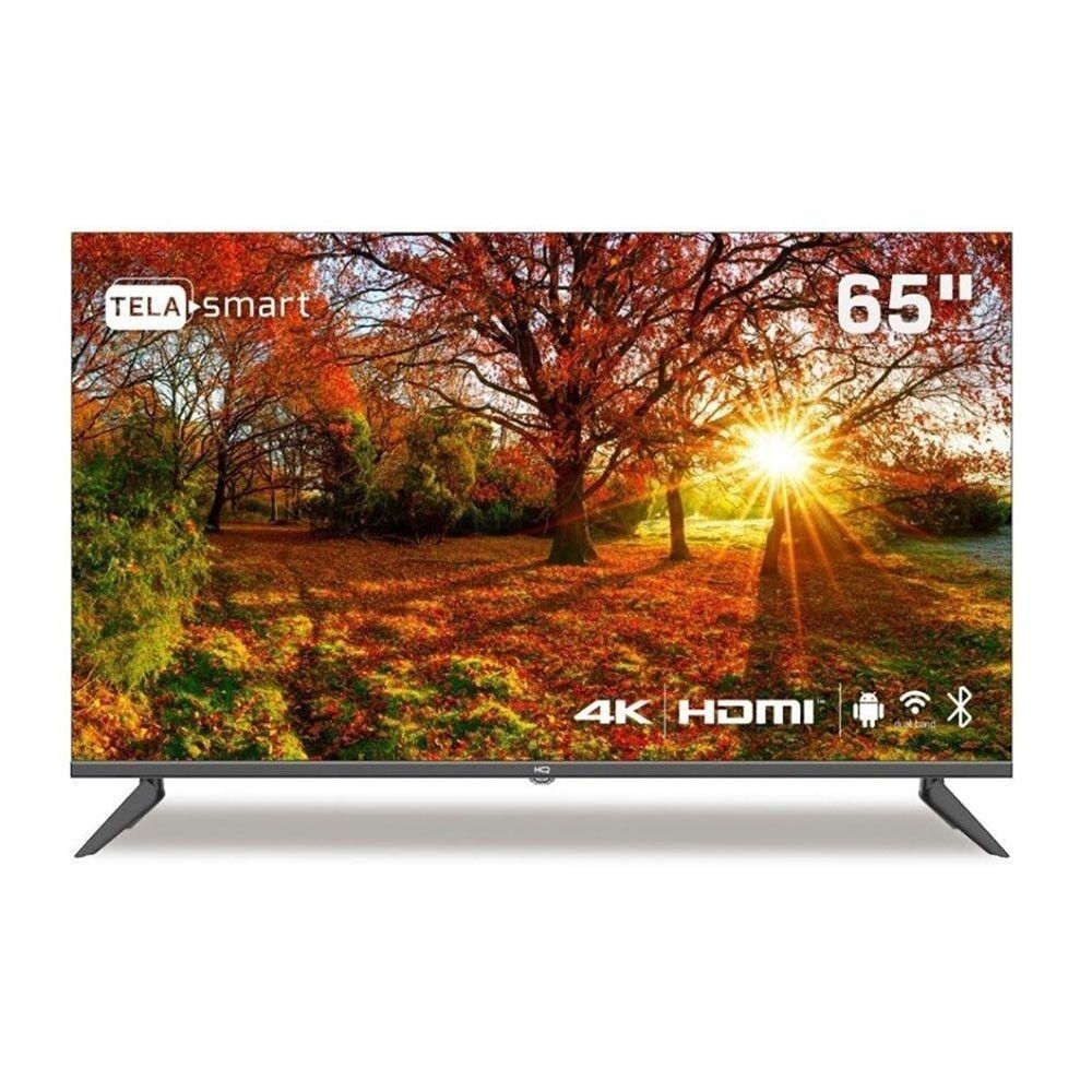 Smart TV 65 HQ 4K Com Conversor Digital Externo 3 HDMI 2 Preto Bivolt