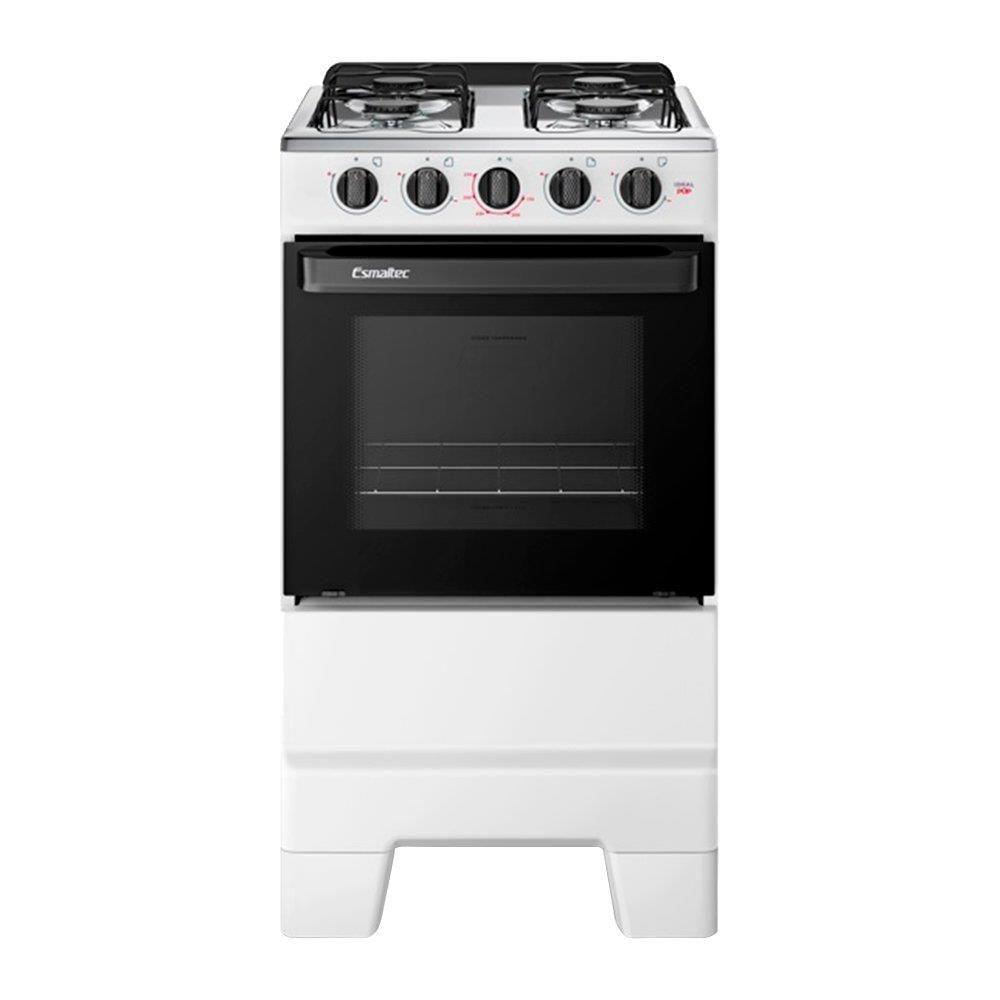 Fogão Esmaltec 4 Bocas Ideal Pop Acendimento Manual Branco Bivolt F4ISP4120BR