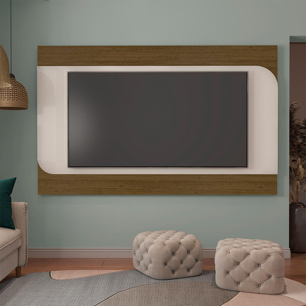 Painel para TV até 86 Polegadas Elegance Pinho e Off White