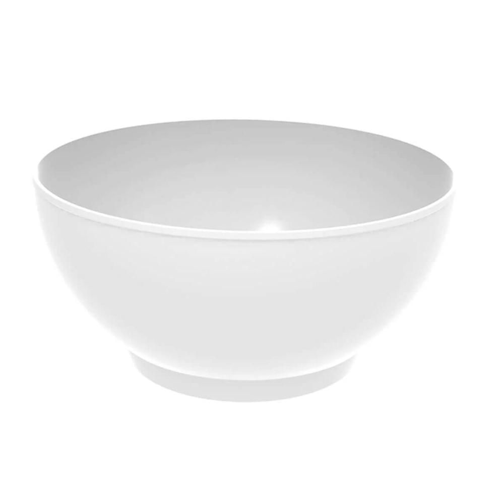 48 Travessas Redondas Crippa Tigelas Brancas Sobremesa Salada Restaurante Buffet