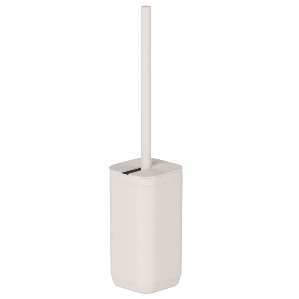 Escova Sanitária 10x30cm Bege Aura Ou Lavatina Suporte Piso Parede Banheiro Vaso
