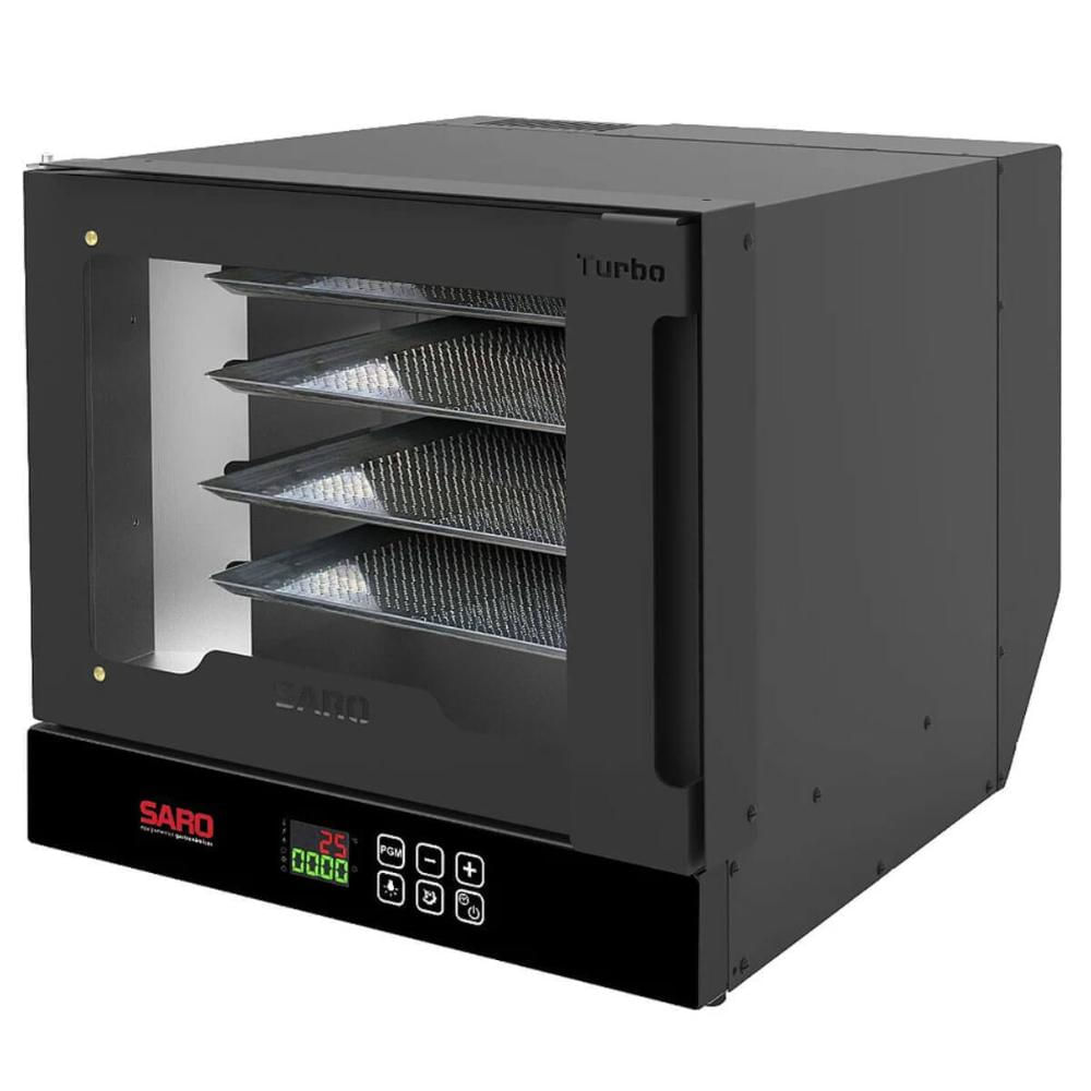 Forno Turbo Industrial Elétrico Saro 70L Painel Digital com 4 Esteiras 220V Preto