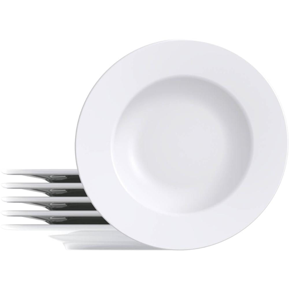 Jogo de Pratos Tramontina Porcelana 6 Peças Raso Maria Augusta 27cm Mesa Posta