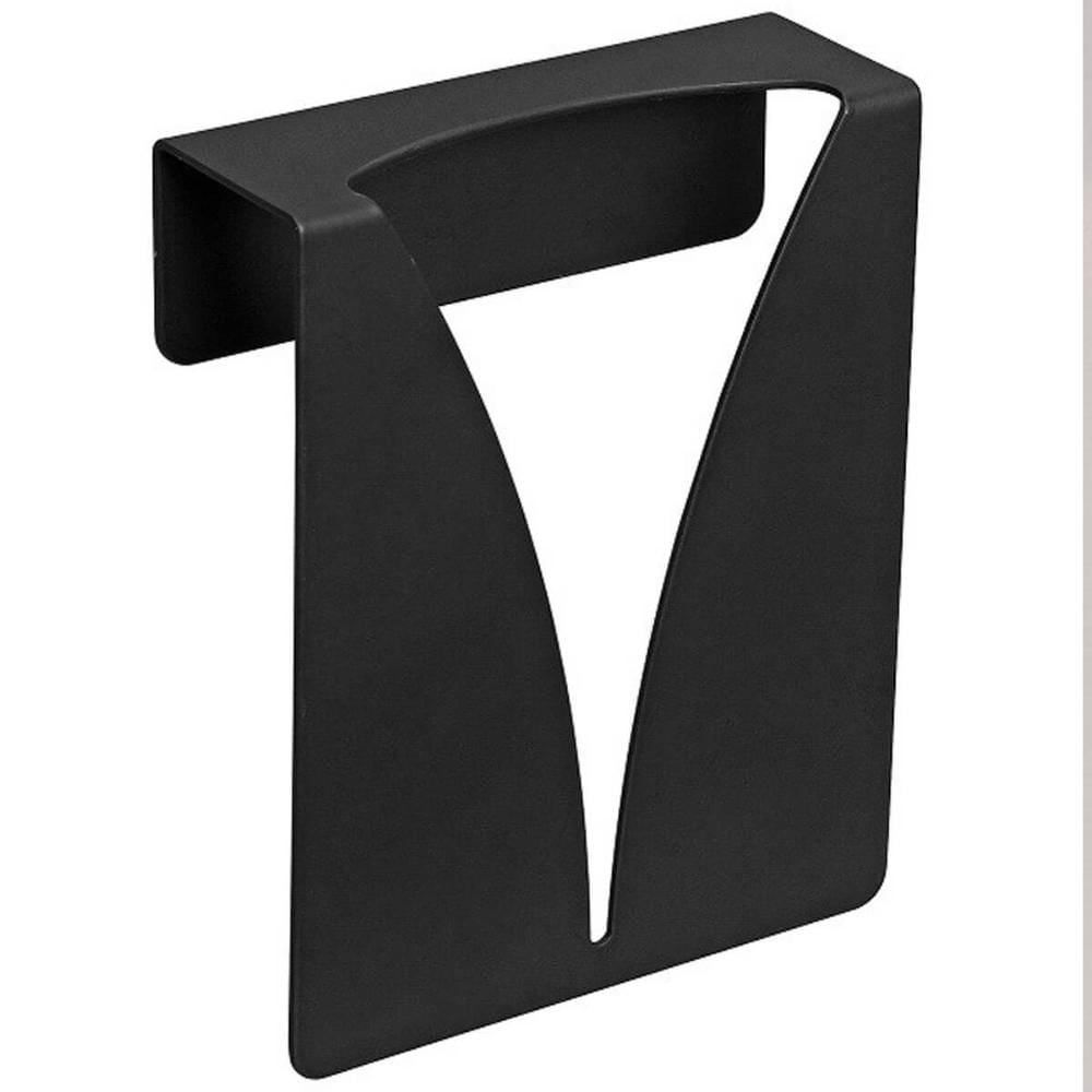Gancho Inox Preto 9x11cm Pendurador de Toalha Mini Organize Masutti Copat